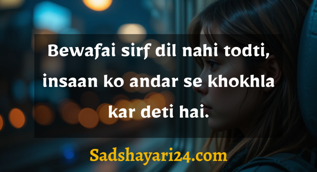 Very Sad Bewafa Shayari in Hindi