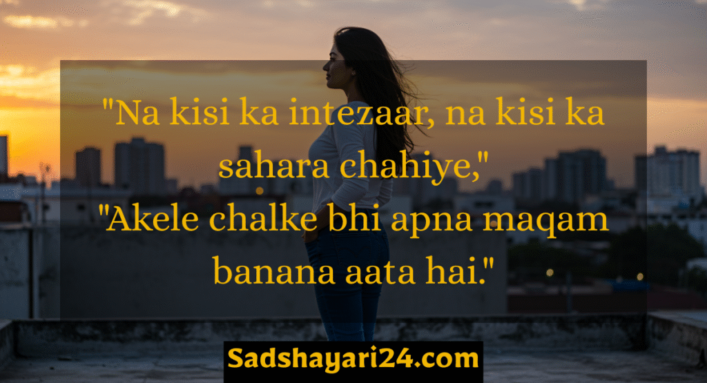 Alone Attitude Shayari For Girls
