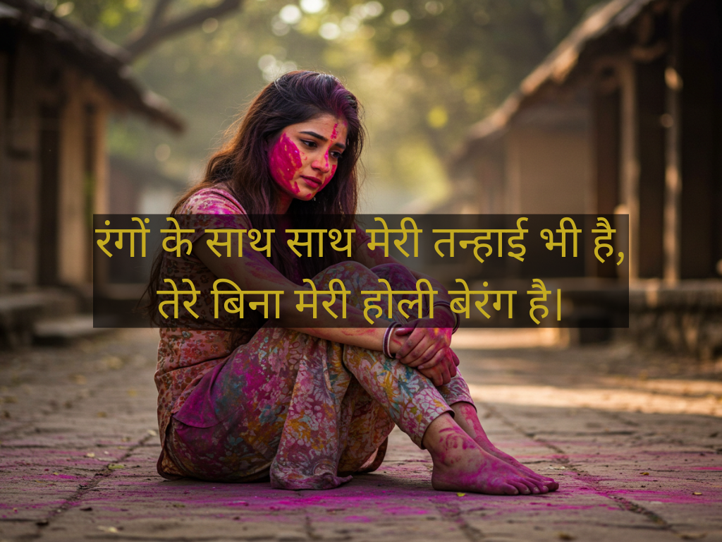 Holi Sad Shayari in Hindi for Girlfriend