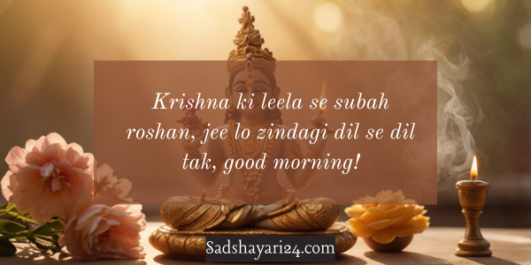 Krishna Good Morning Wishes in Hindi for WhatsApp