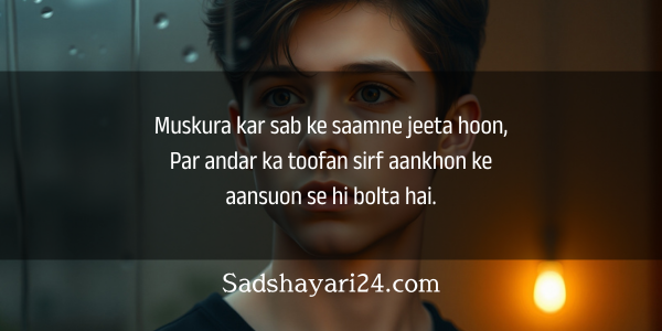 Sad DP Boy Alone Shayari English