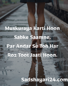 Alone Shayari 2 Line in Hindi English