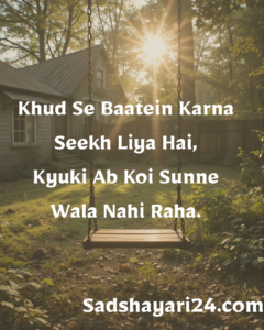 Alone Shayari 2 Line in Hindi English