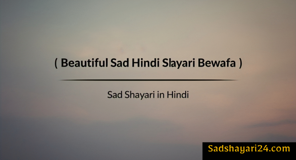 Sad Hindi Shayari