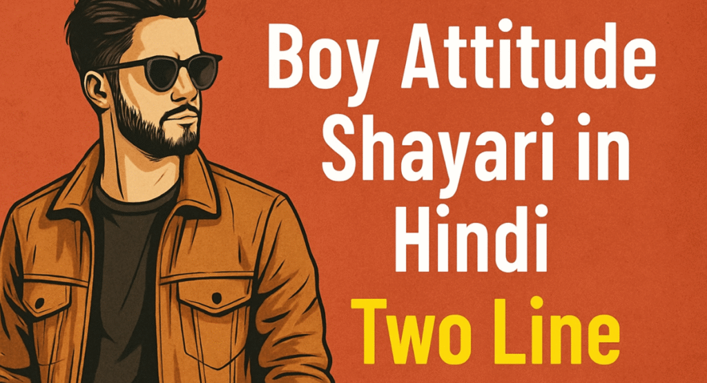 Boy Attitude Shayari in Hindi two Line