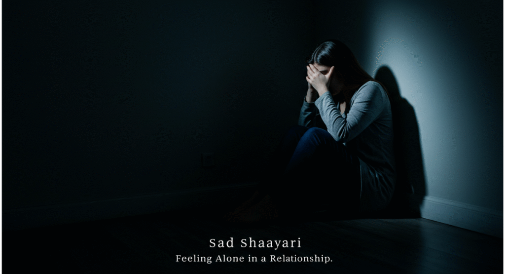 Sad Shayari Feeling Alone in a Relationship