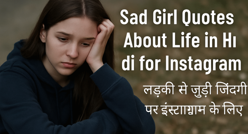 Sad Girl Quotes About Life in Hindi for Instagram