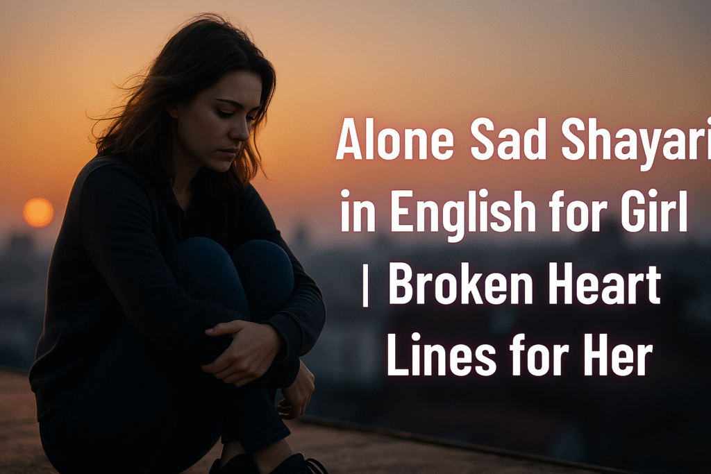 Alone Sad Shayari in English for Girl