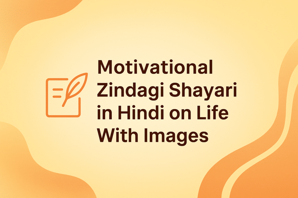 Zindagi Shayari in Hindi on Life